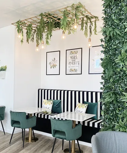 Elegant interior of Limão Papoila bakery with modern décor