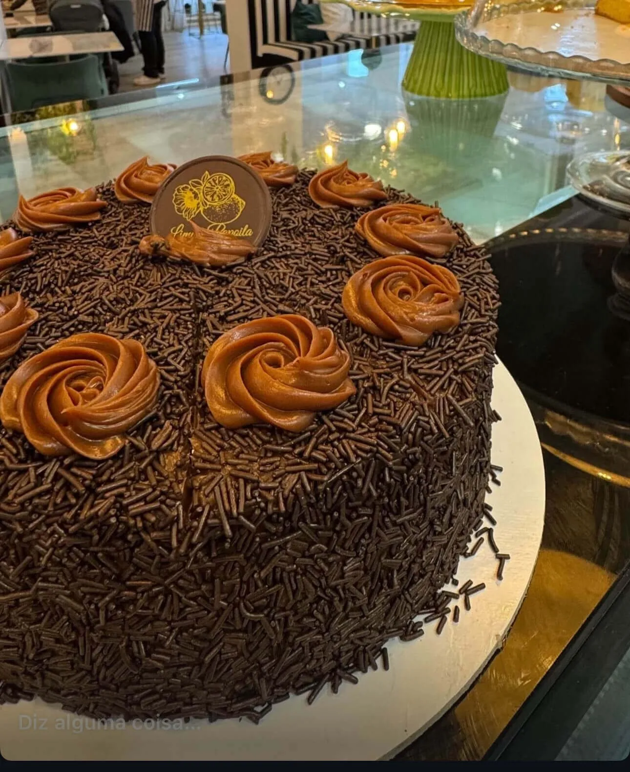 Brigadeiro cake, from Confeitaria Limão Papoila